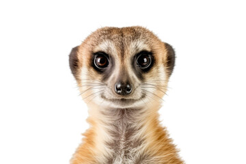 Fototapeta premium A desert meerkat isolated on a white background
