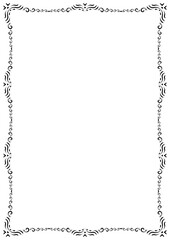 Frame and border vector element with vintage style divider. Decorative ornament design for page, frame, template, paper, new year card, certificate, wedding invitation.