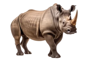 Foto op Plexiglas A rhino isolated on a white background © danter