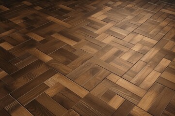 Rectangular parquet tiles material. Timber hardwood floor surface tilework. Generate ai