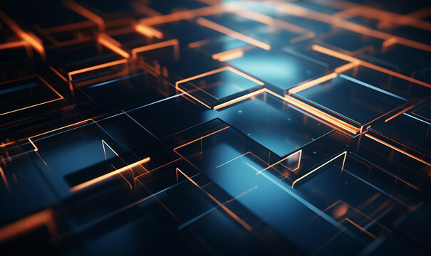 abstract glass background with cubes