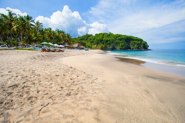 Virgin beach or White Sand beach in Bali, Indonesia