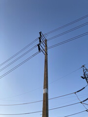 power lines in the sky