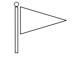 三角の旗 - obrazy, fototapety, plakaty