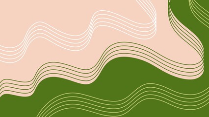 abstract green matcha background with waves shaped 