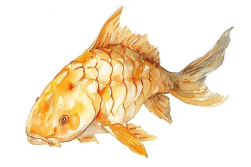 Foto op Canvas Watercolor painting of Koi fish, generative Ai © OMG Snap
