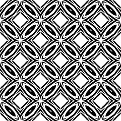 Abstract Shapes.Vector Seamless Black and White Pattern.Design element for prints, decoration, cover, textile, digital wallpaper, web background, wrapping paper, clothing, fabric, packaging, cards, ti