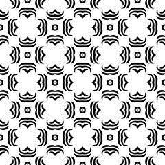 Abstract Shapes.Vector Seamless Black and White Pattern.Design element for prints, decoration, cover, textile, digital wallpaper, web background, wrapping paper, clothing, fabric, packaging, cards, ti