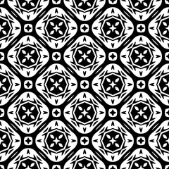 Abstract Shapes.Vector Seamless Black and White Pattern.Design element for prints, decoration, cover, textile, digital wallpaper, web background, wrapping paper, clothing, fabric, packaging, cards, ti