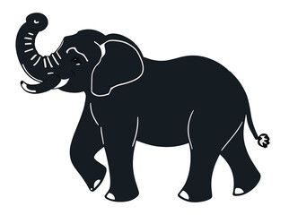 Beautiful Elephant Illustration: A Fascinating Solitary Wild Animal