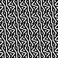 Abstract Shapes.Vector Seamless Black and White Pattern.Design element for prints, decoration, cover, textile, digital wallpaper, web background, wrapping paper, clothing, fabric, packaging, cards, ti