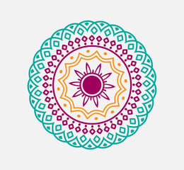 colourful mandala design Luxury mandala Free Vector background 10