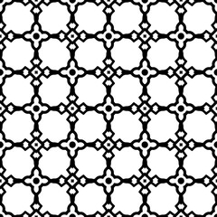 Abstract Shapes.Vector Seamless Black and White Pattern.Design element for prints, decoration, cover, textile, digital wallpaper, web background, wrapping paper, clothing, fabric, packaging, cards, ti
