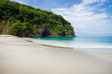 Virgin beach or White Sand beach in Bali, Indonesia