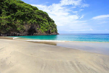 Virgin beach or White Sand beach in Bali, Indonesia