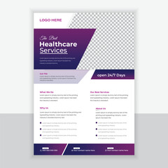 Medical Flyer Or Brochure For your business With Solid And Gradient Color