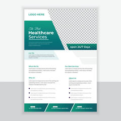 Medical Flyer Or Brochure For your business With Solid And Gradient Color