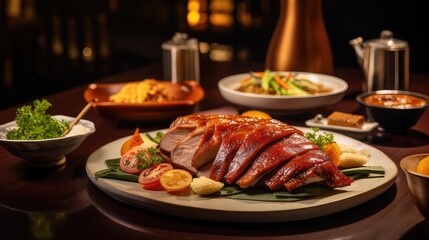 Roast Peking Duck food