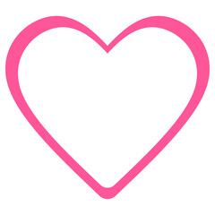 love romance icon outline, heart shape outline vector