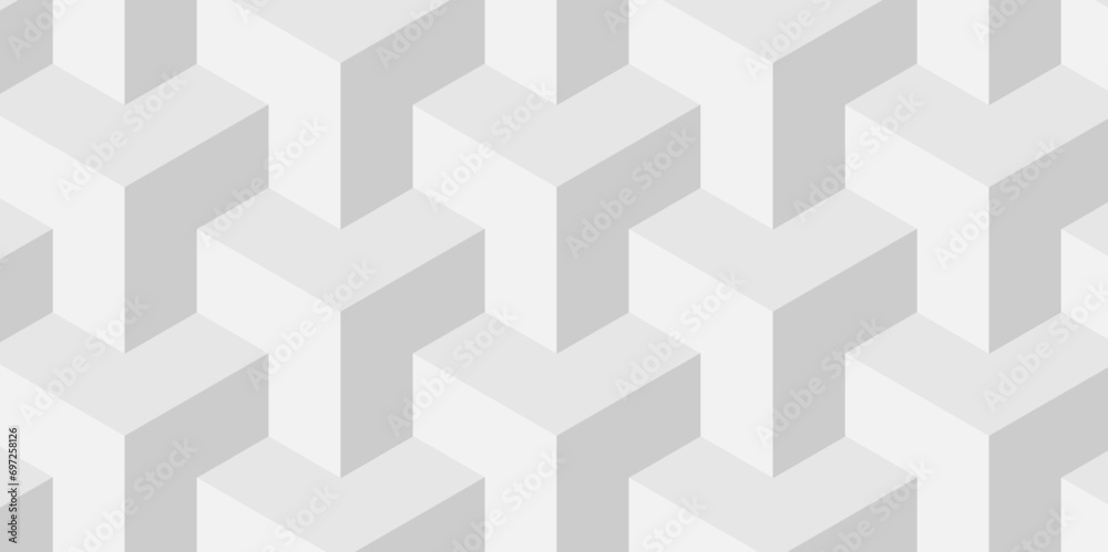 Fototapete background of cube geometric pattern grid backdrop triangle. abstract cubes geometric tile and mosai