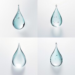 set of water drops 