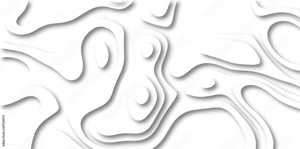Poster Topographic map. Geographic mountain relief. Abstract lines background paper texture Imitation of a geographical map shades .Topographic contour lines vector map seamless pattern vector illustration.