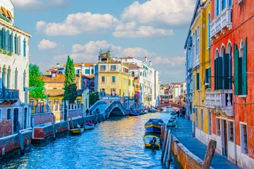 Foto op Aluminium Beautiful view on both sides of canal in Venice, Italy © Kamal Kohli