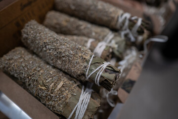 Sage leaves bunches full frame shot