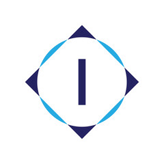 Initial Letter Logo I Template Vector Design