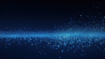 form of speed of light, point of light. Distributed register technology, background made of lines, circles and particles. Block chain network. Digital graphics