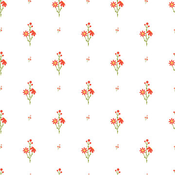 Free vector flat small flowers pattern