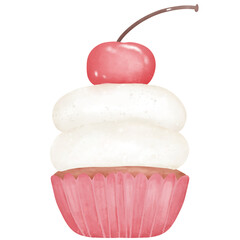 cupcake with cherry