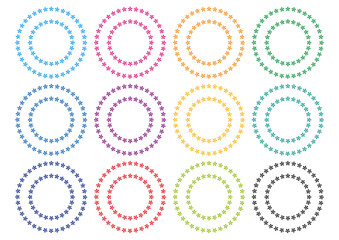 大小のアスタリスクフレーム12色 03