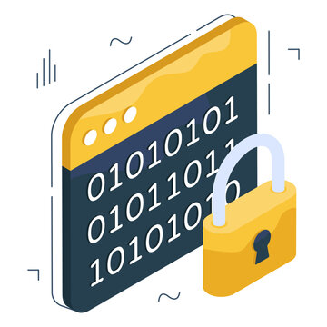 An icon design of secure binary code 

