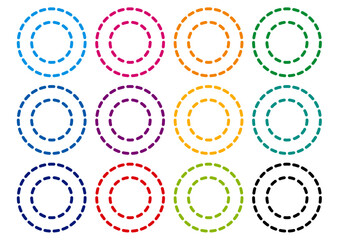 大小の破線フレーム12色 01