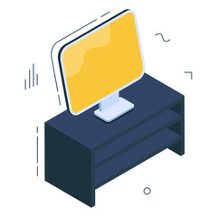 Editable design icon of monitor 


