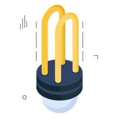 Creative design icon of led light

