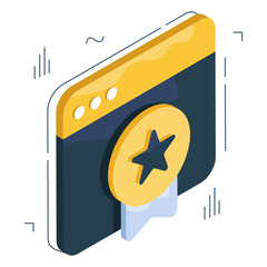 Vector design of awarded website 

