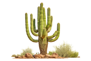 cactus plant on an isolated transparent background