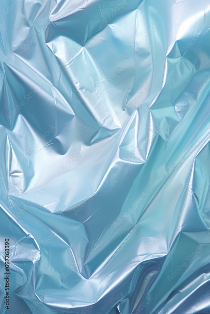 Poster A close-up view of a shiny blue fabric. Perfect for adding a touch of elegance and sophistication to any project