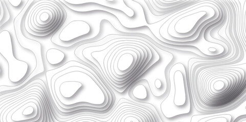 Abstract wave pattern with lines. Abstract Vector geographic contour map and topographic contours map background. Abstract white pattern topography vector background. Topographic line map background.