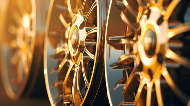 A detailed close-up view of a golden clock face. Perfect for illustrating the concept of time and punctuality. Ideal for use in business presentations or articles related to time management
