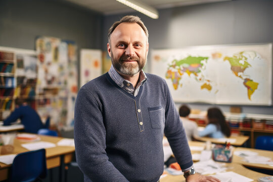 Experienced Educator Radiates Joy in Geography Class