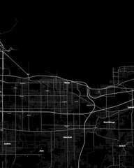 Gary Indiana Map, Detailed Dark Map of Gary Indiana