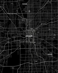 Indianapolis Indiana Map, Detailed Dark Map of Indianapolis Indiana