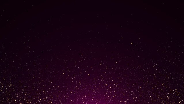 4K Glitter lights celebration backdrop video Futuristic glittering in space awards dust gradient background. holiday congratulation greeting party happy new year, charismas celebration concept