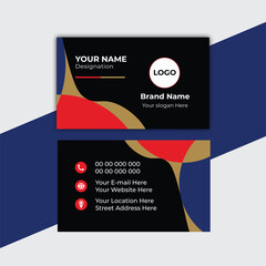 Double-sided creative business card. Template. Portrait and landscape orientation. Horizontal and vertical layout. Vector illustration. Modern Business Card. Creative and Clean Business Card.