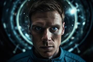 Created with generative ai tools astronaut portrait exploring deep space discover new planet