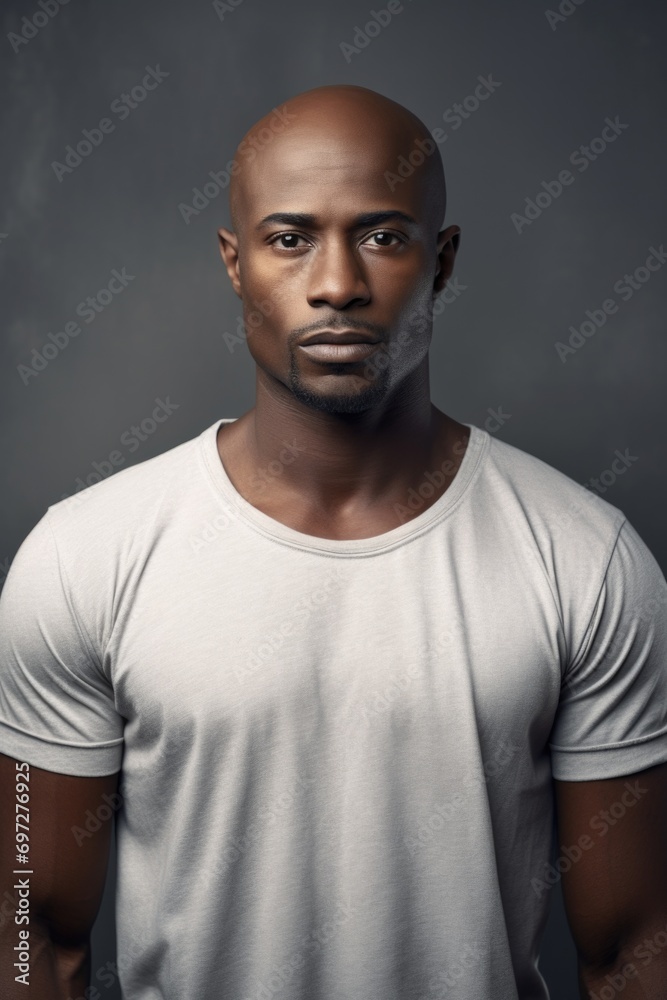 Poster a man is posing for a picture in a white shirt. suitable for various applications