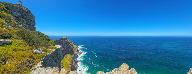 View of the famous Cape of Good Hope in South Africa	